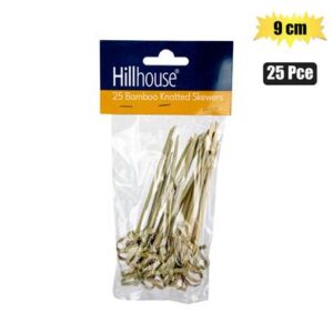 Knotted skewers bamboo 9cm 25pc