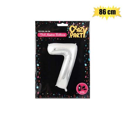 Balloon helium foil silver 7 86cm f-03