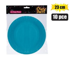 Party plates l/blue 23cm 10pc