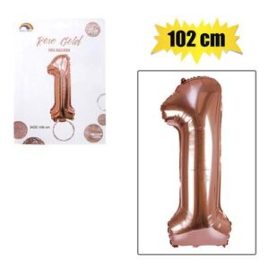Balloon helium foil rose g 1 102cm f-04