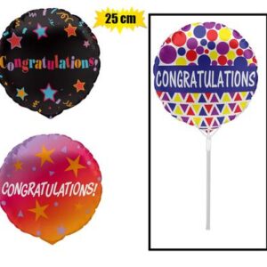 Balloon air fill w/stick congrats