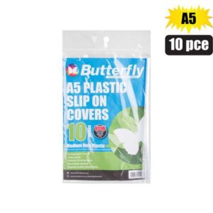 Book cover plastic adjustable a5 10pk