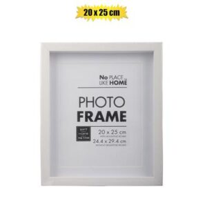 Picture-frame pl shadow box 20x25cm whte