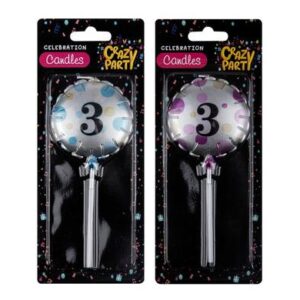 Candle birthday balloon round asstd-3