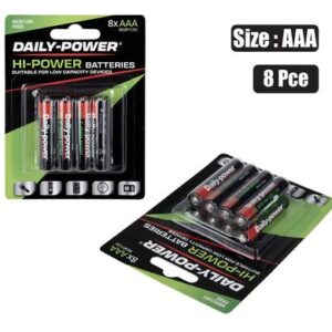 Batteries h/power size:aaa / r03p 8pce