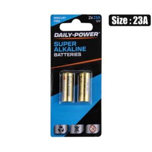 Batteries alkaline 23a(12v) / lr08 2pce
