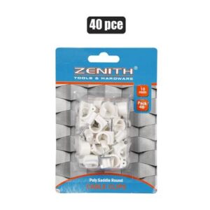 Cable-clips p/saddle rnd 10mm 40x znth