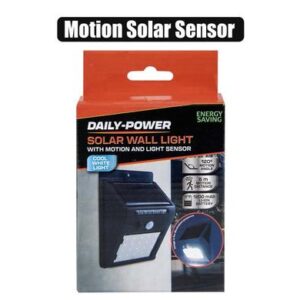 Solar wall light-motion+light sensor