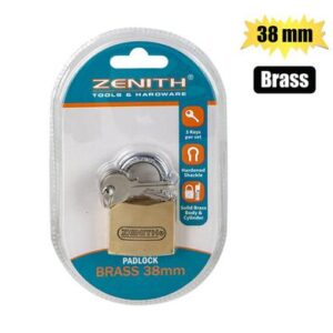 Padlock zenith brass 38mm carded