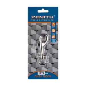 Snap-hook+swivel cp 12x 75mm