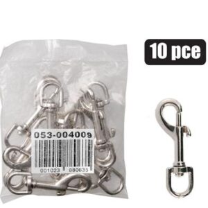 Snap-hook+swivel cp 12x 75mm bulk