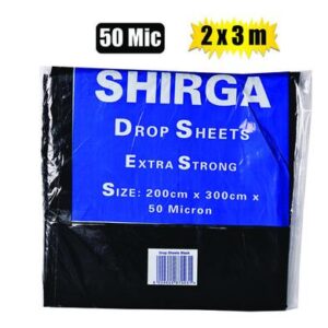 Painting drop-sheet 2x3-metre 50-mic blk