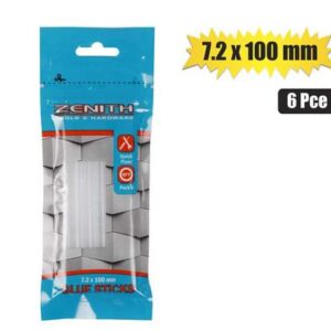 Glue-sticks h/melt 7.2x100mm 6pce zenith