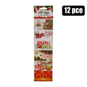 Xmas stationery gift tag 12pc