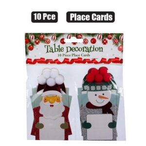 Xmas table decor place cards 10pc