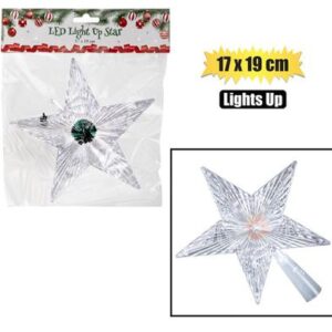 Xmas tree decor light-up star led17x19cm