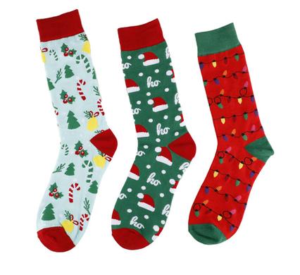 Xmas socks men asstd designs