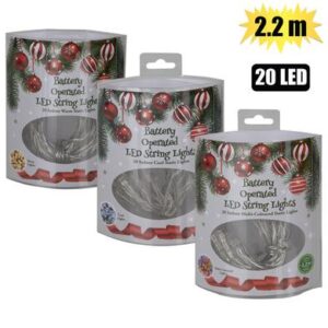Xmas lights b/o in 20led 2.2m asstd