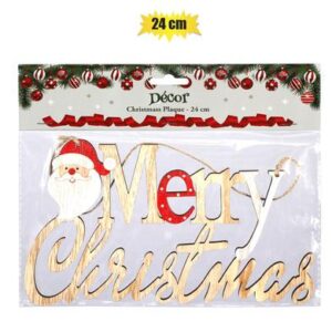 Xmas room decor plaque mdf 24cm