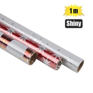 Xmas stationery gift wrap shiny 1mx700mm