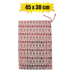 Xmas stationery jute bag woven 45x30cm