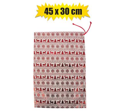Xmas stationery jute bag woven 45x30cm