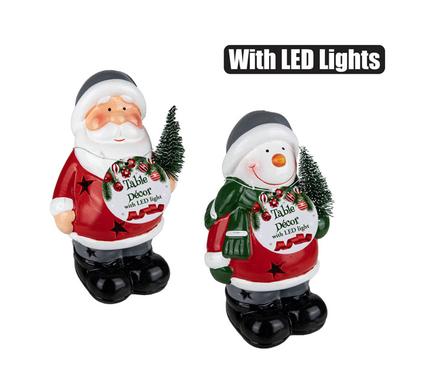 Xmas table decor cermic figure w/light