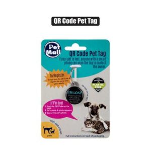 Pet identification tag qr coded