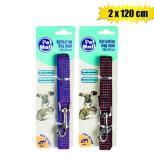 Pet dog-lead reflective 2x120cm