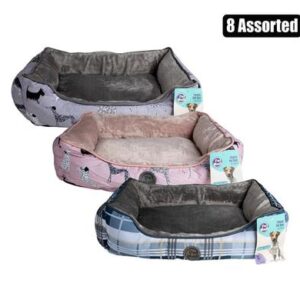 Pet bed rectangle 50x40cm asstd designs