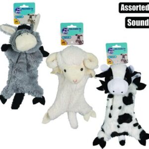 Pet puppy toy farm animal crinkle asst