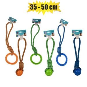 Pet dog toy rope and tpr asstd 35-50cm