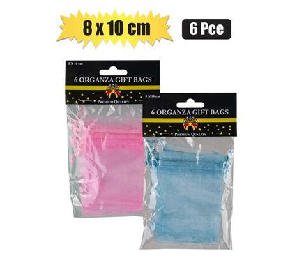 Gift-bag organza sml 6pce 8x10cm