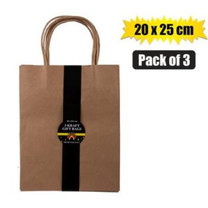 Gift-bag craft ppr 3 pack lrg 20x25.5cm