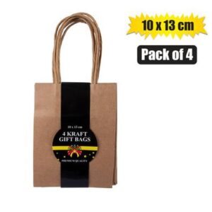 Gift-bag craft ppr 4 pack sml 10x13cm