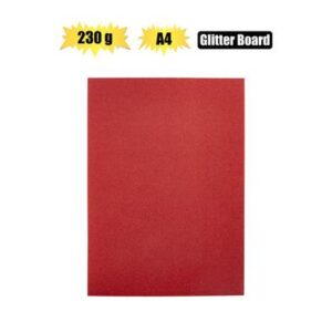 Art+craft a4 glitter board 230gsm red