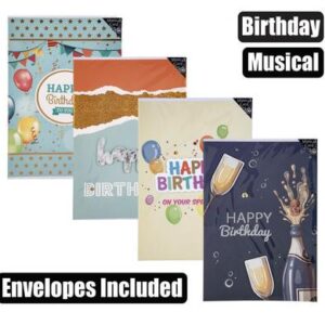 Card & envelope birthday - musical (1)
