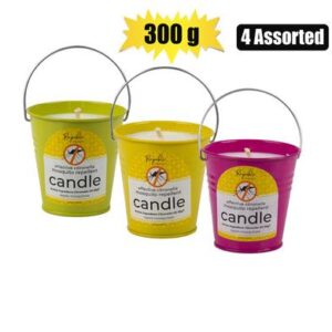 Candle citronella 300g bucket asstd