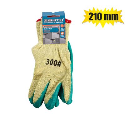 Gloves cotton/latex grip 210mm pair