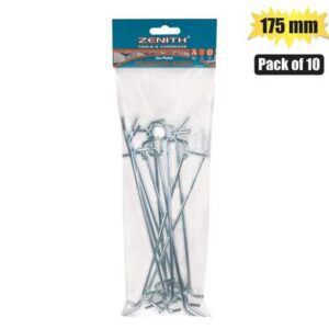 Pegboard-hooks single-prong 175mm pkt-10