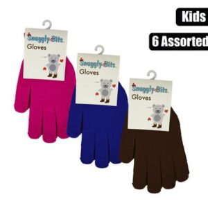 Gloves kids plain assorted colours