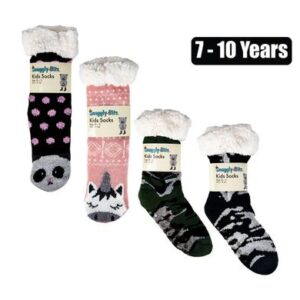 Socks indoor w/grip size 7-10yrs