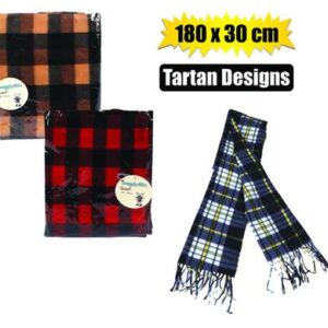 Scarf adult 180x30cm asstd designs