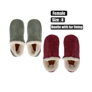 Slipper bootie with fur lining size 8