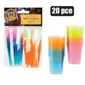 Shot-glass pl disposable 20pc 2oz