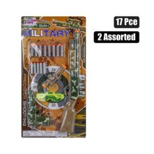 Gun rifle suction dart set 17pc, 62x32cm