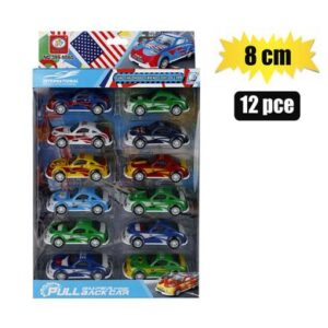 Vehicle racer pull back 20cm set of 12