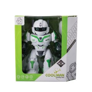 Battery operated robot green 22x17cm