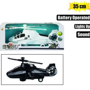 Battery operated helicopter w/sound 35cm