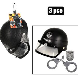 Boys playset combat police helmet & cuff